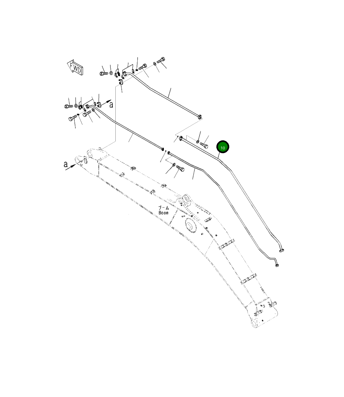 Трубка 208-62-47170 Komatsu