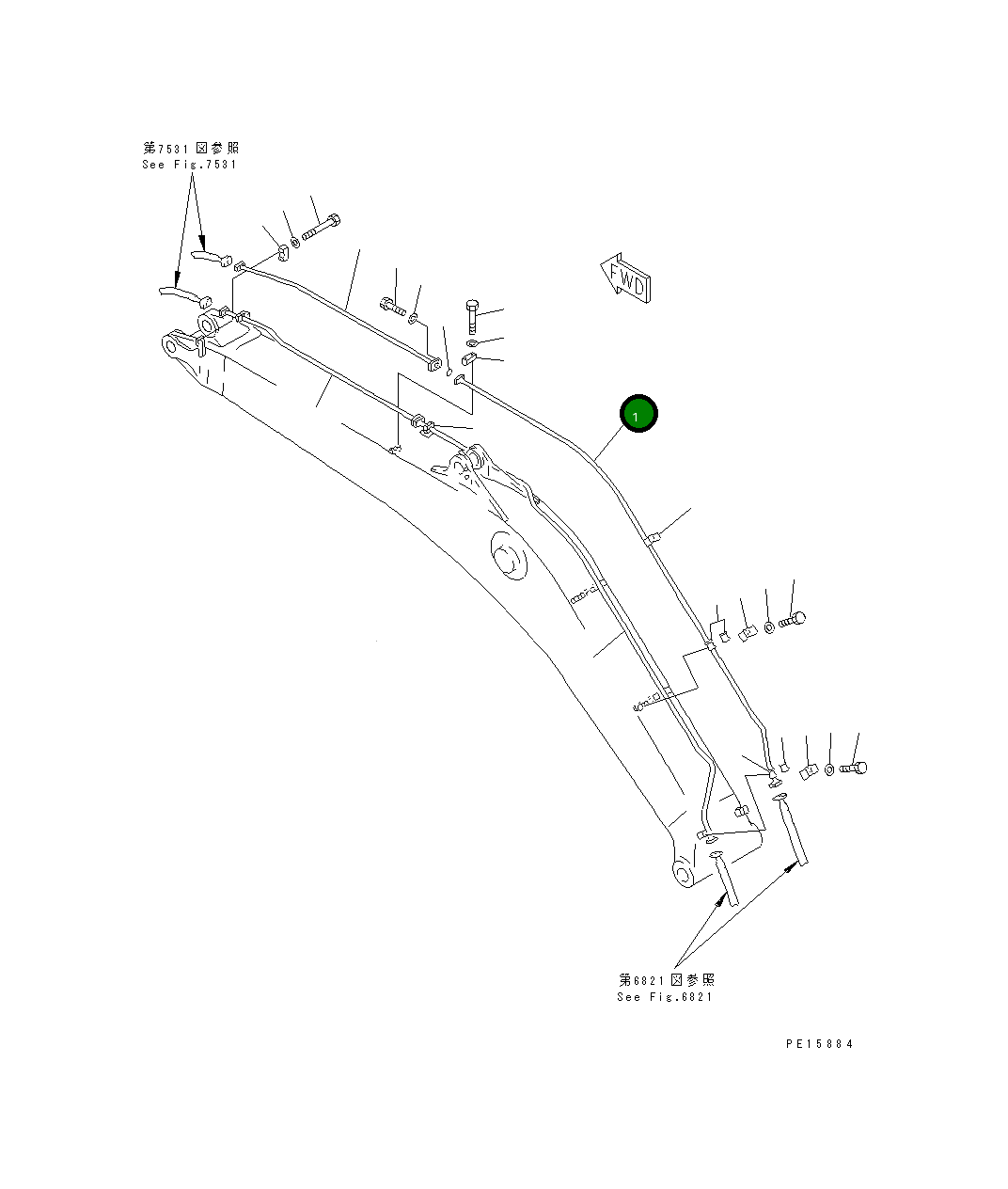 Трубка 208-62-54631 Komatsu