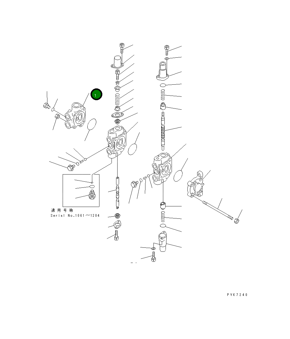 Управляющий клапан 709-32-15502 Komatsu