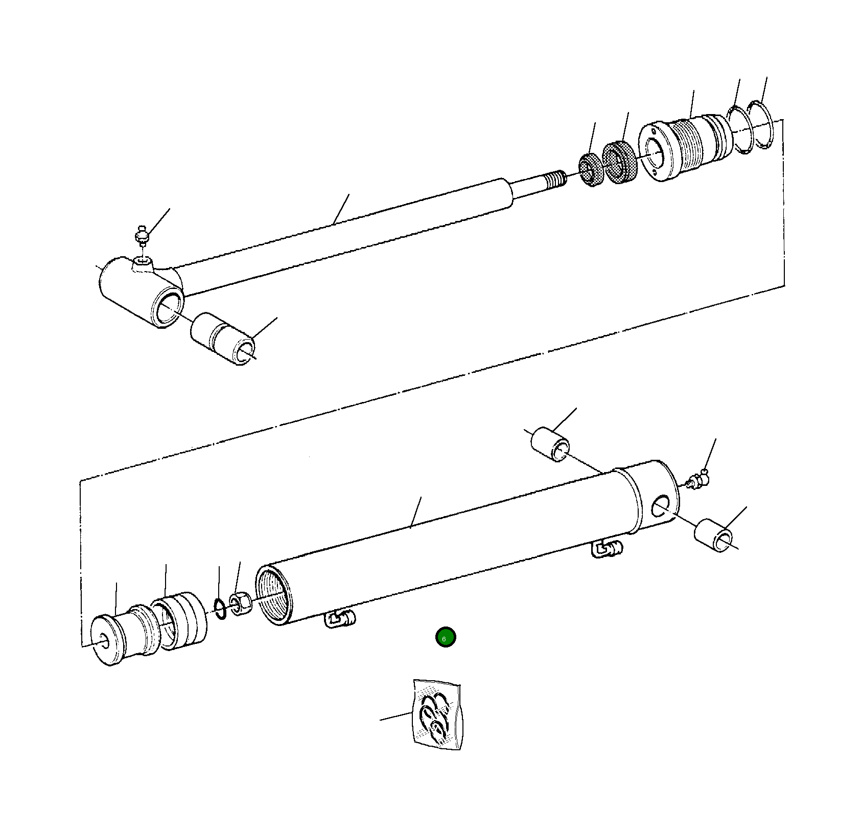 Цилиндр UE2700433 Komatsu