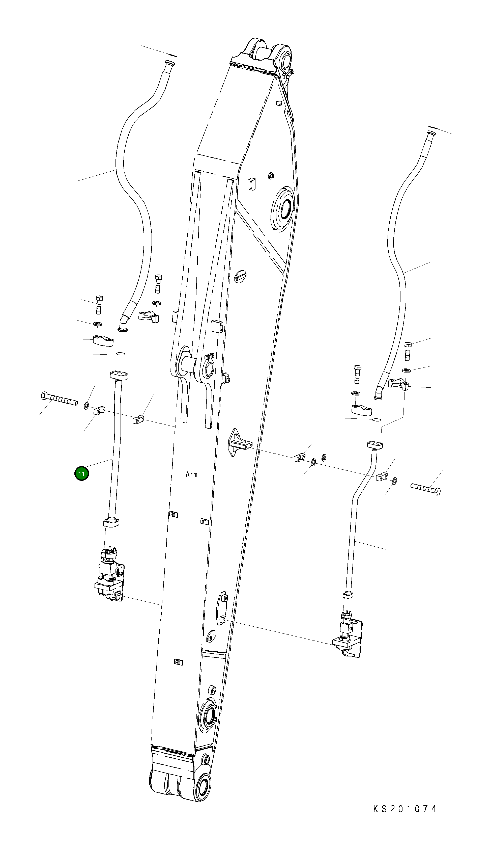 Трубка 208-970-K470 Komatsu