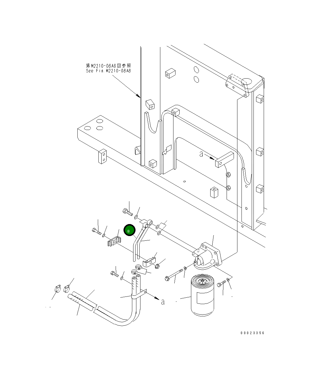 Трубка 195-01-71130 Komatsu