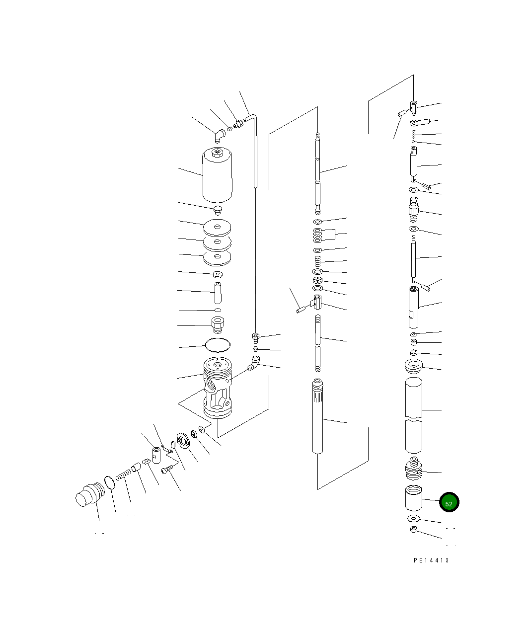 Трубка YU709644-4 Komatsu