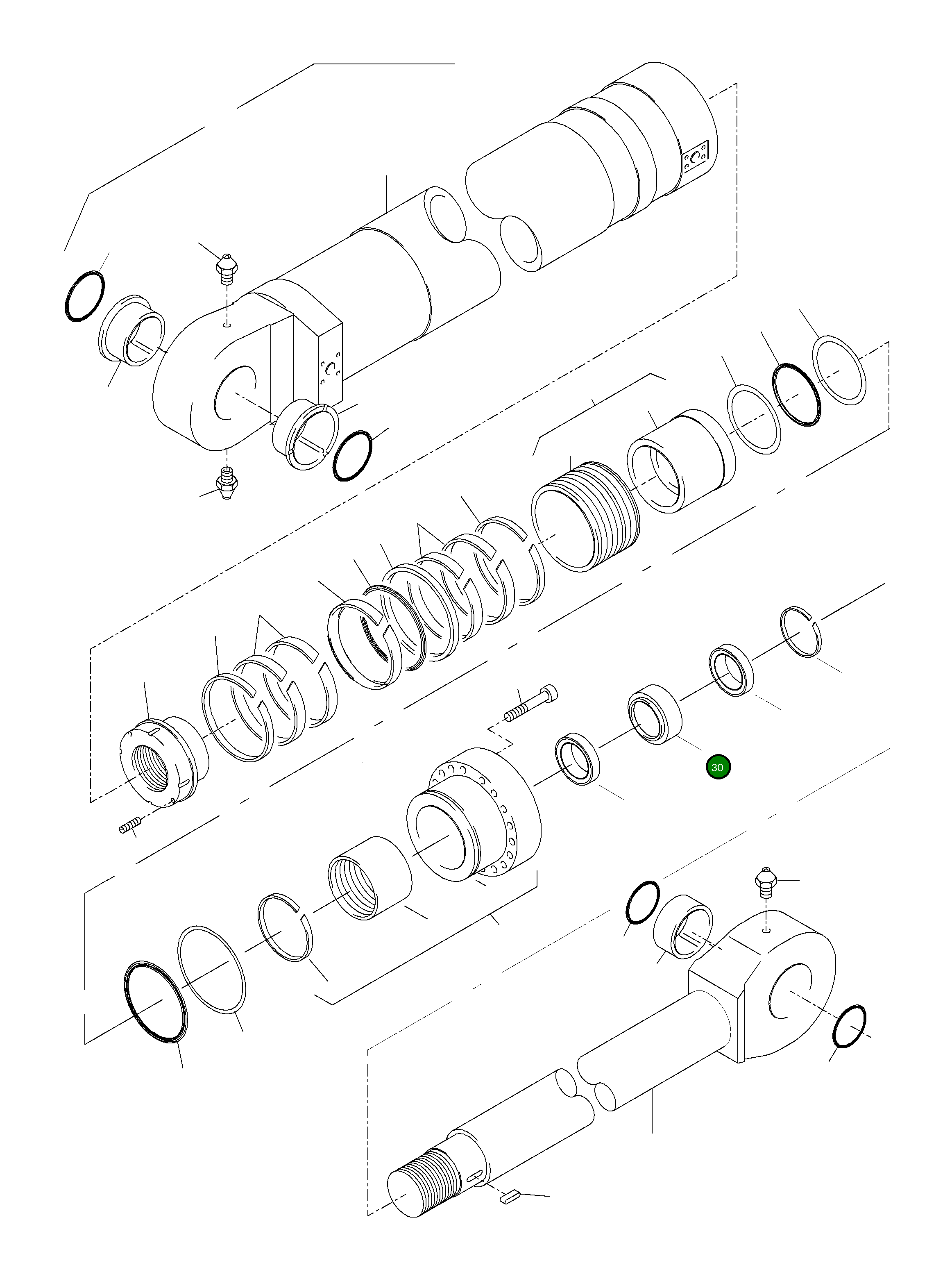 Уплотнение штока 932 550 40 Komatsu