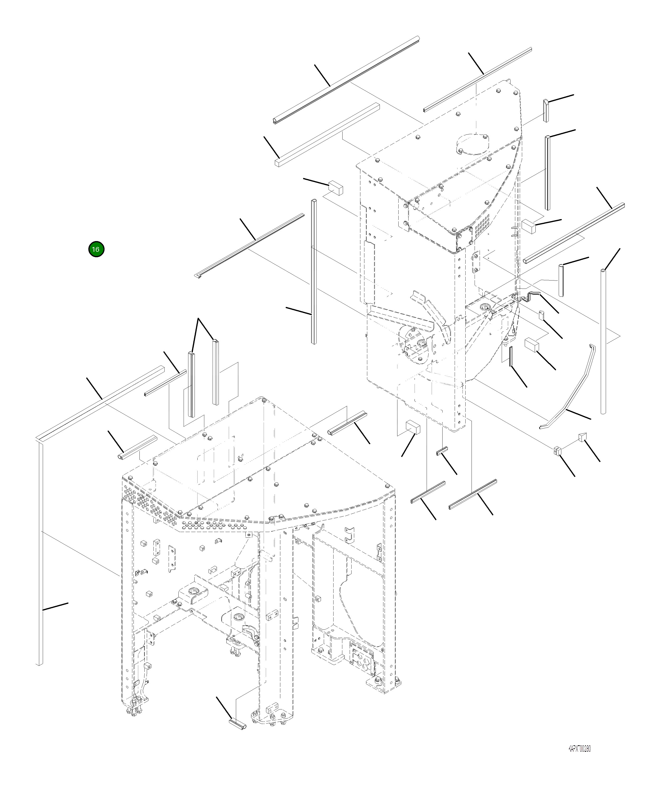 Уплотнение 4A1-54-25450 Komatsu