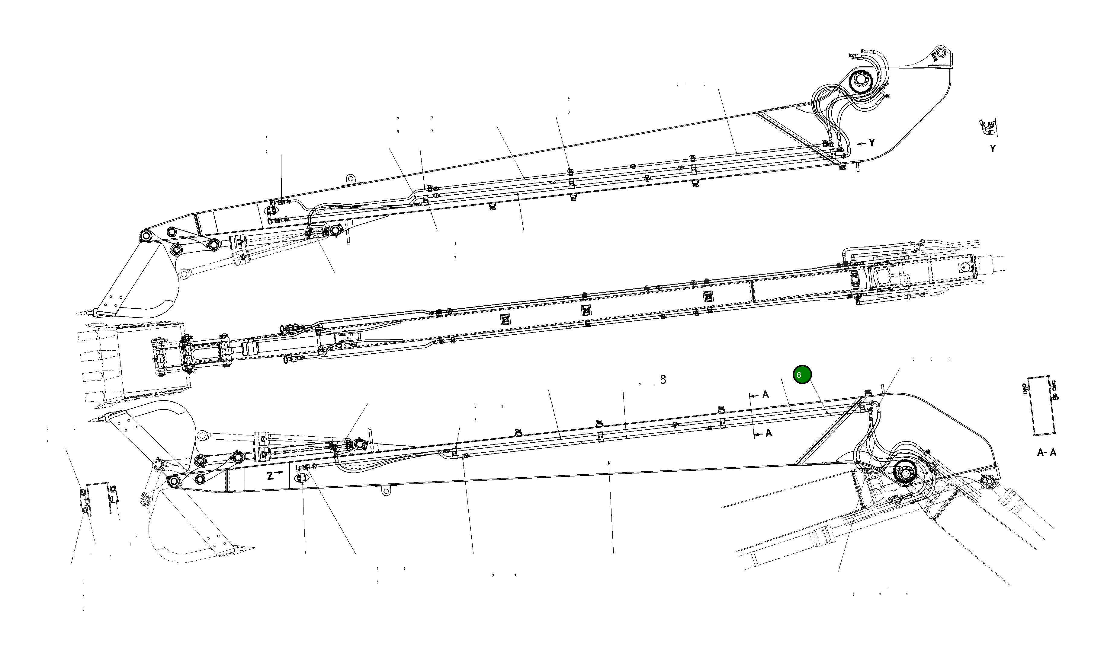 Трубка 206-62-KA230 Komatsu