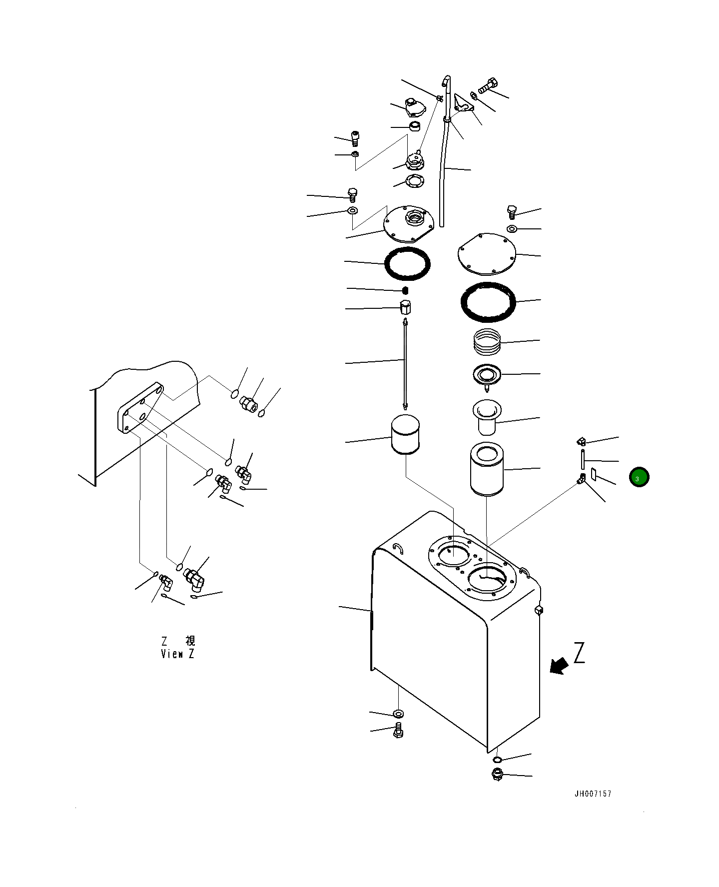 Трубка 2036031160 Komatsu