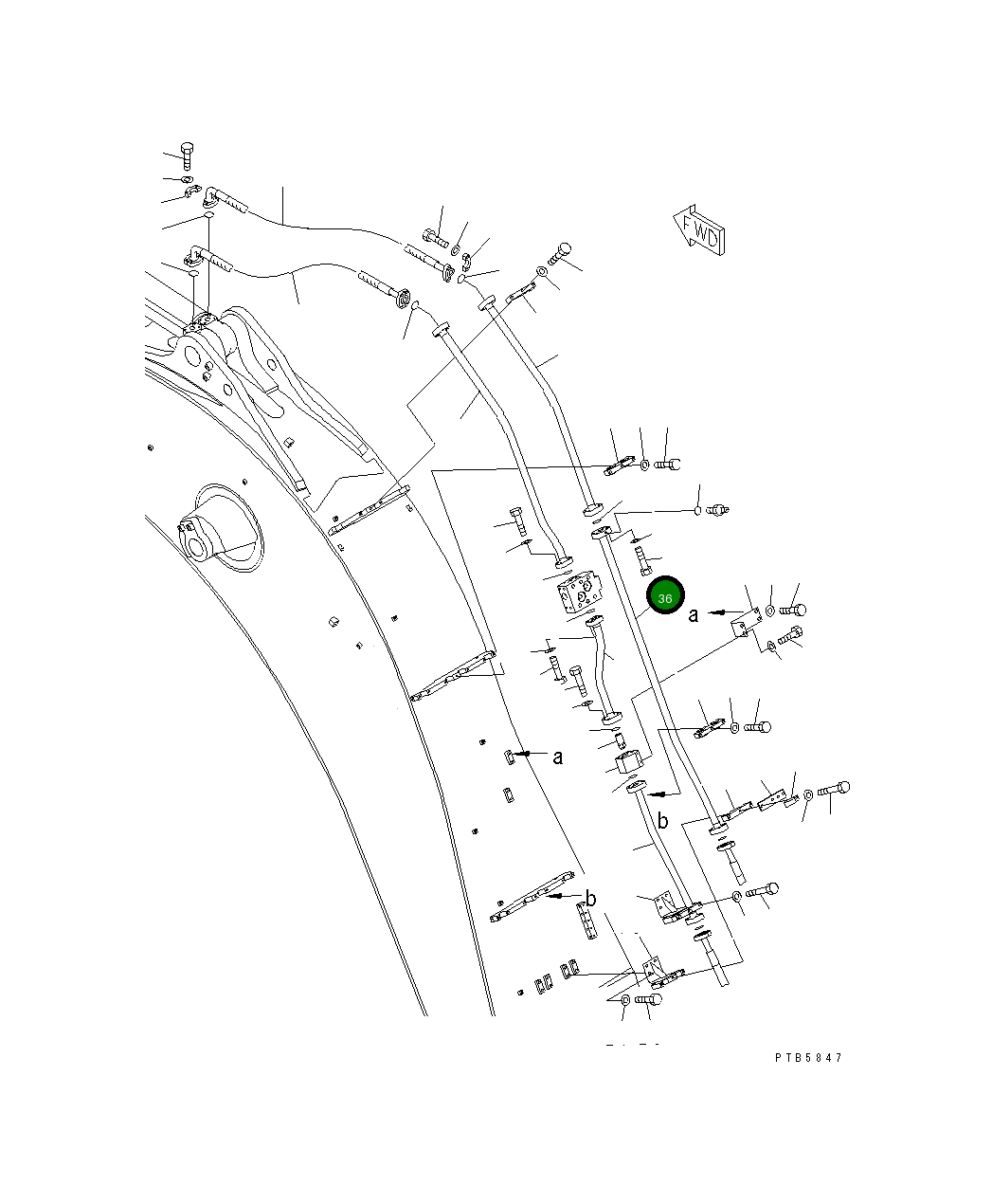 Трубка 209-62-76130 Komatsu