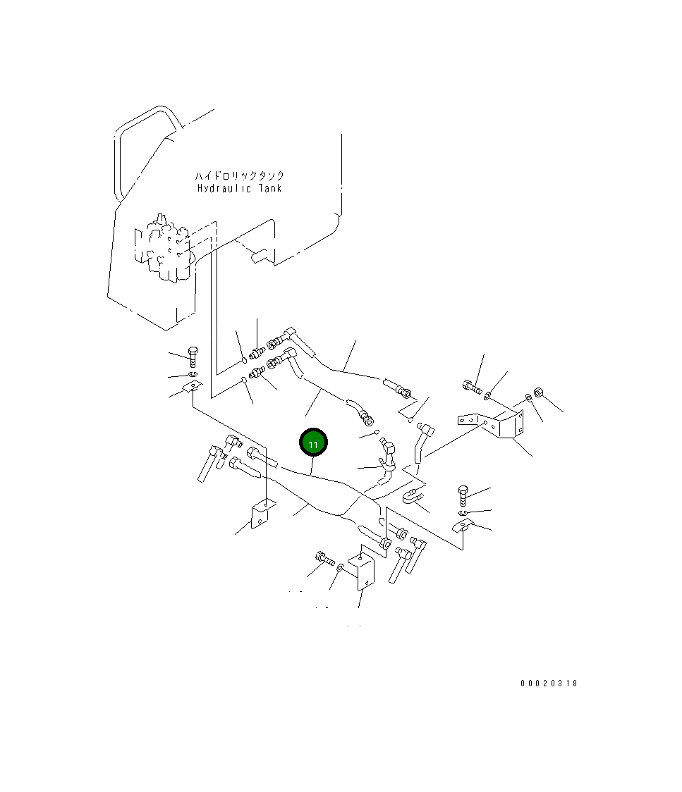 Трубка 104-Y16-5510 Komatsu