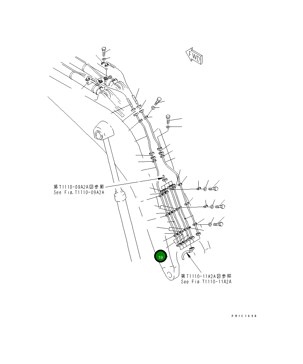 Трубка 21T-62-67690 Komatsu