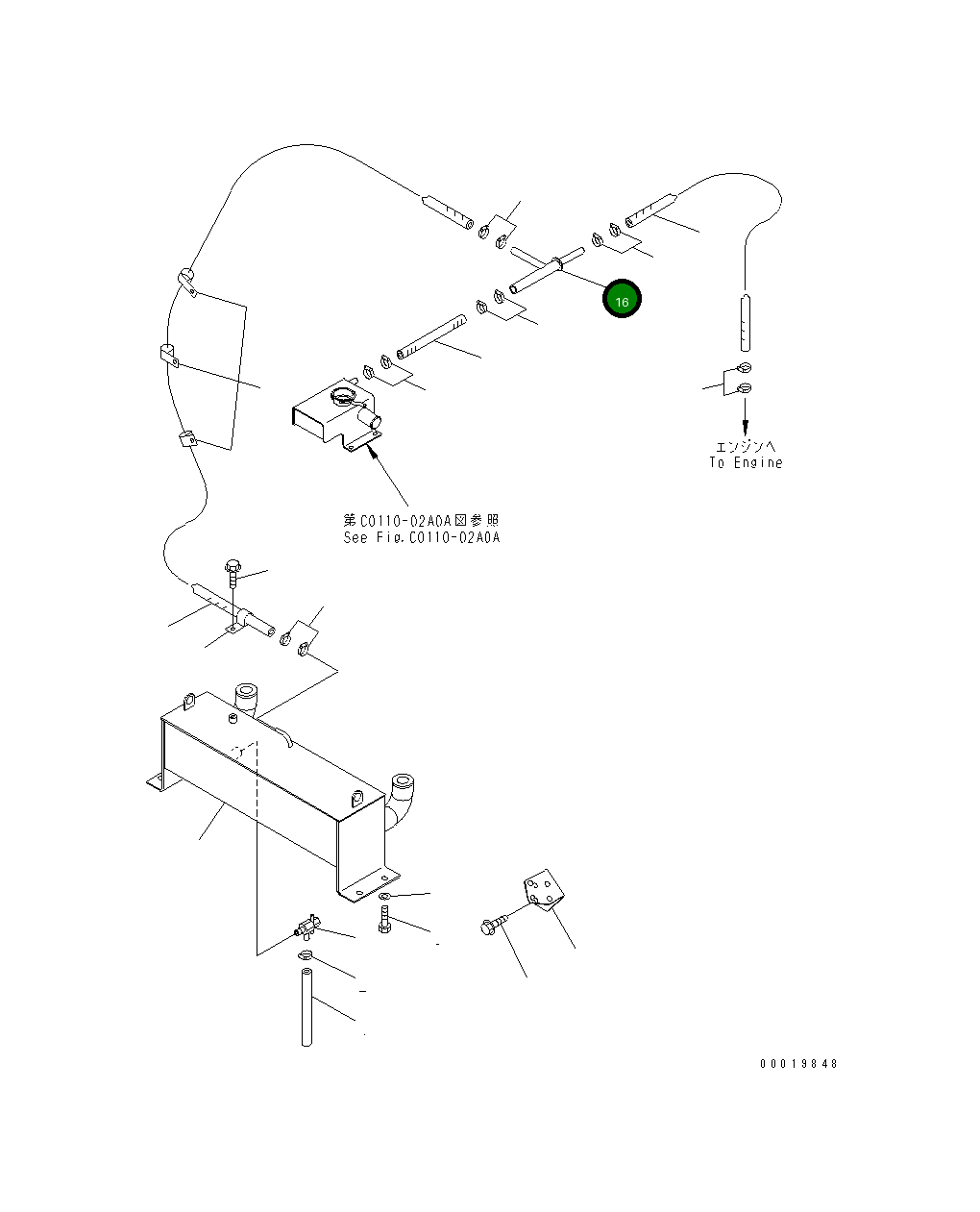 Трубка 567-03-72220 Komatsu