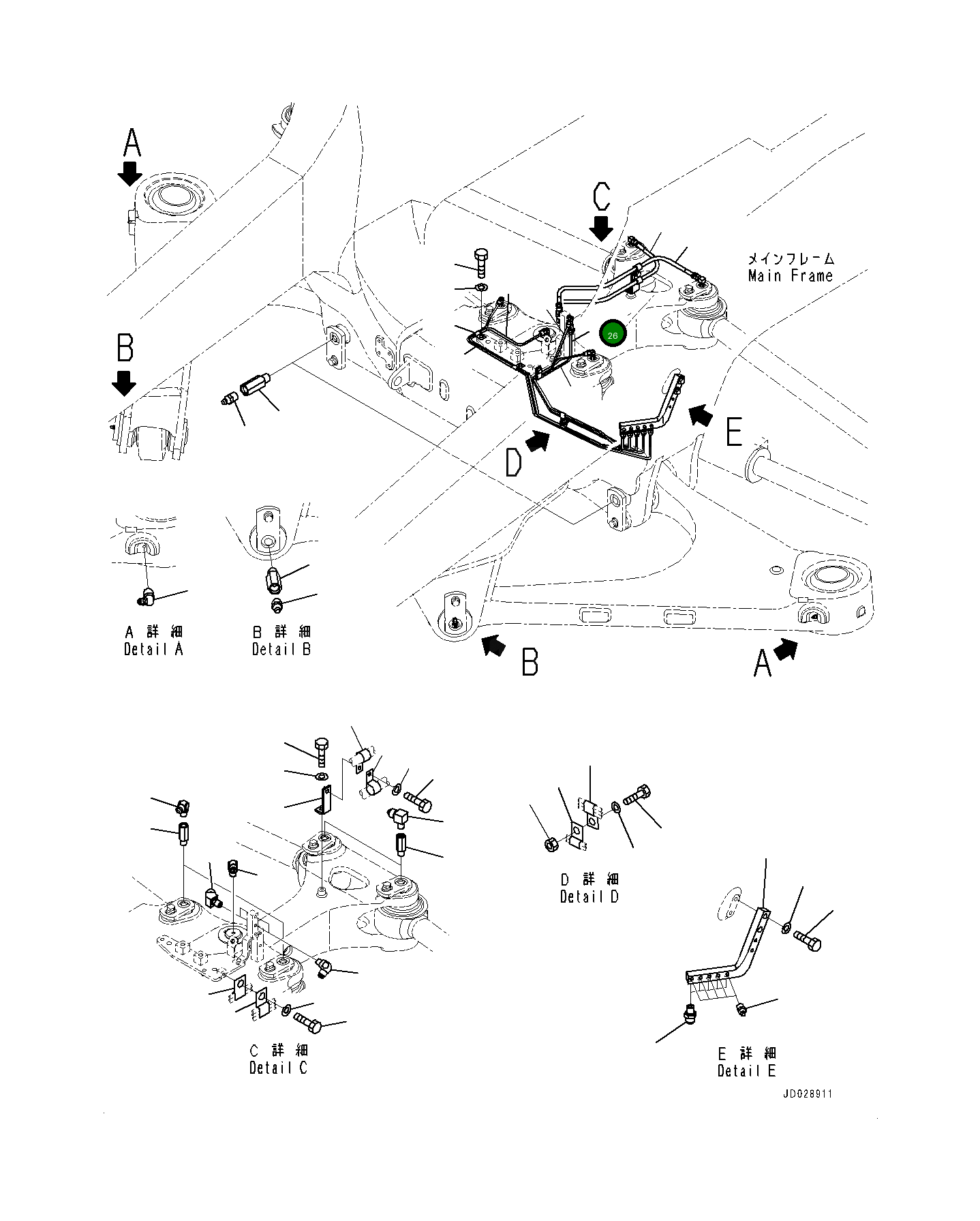 Трубка 561-88-82492 Komatsu