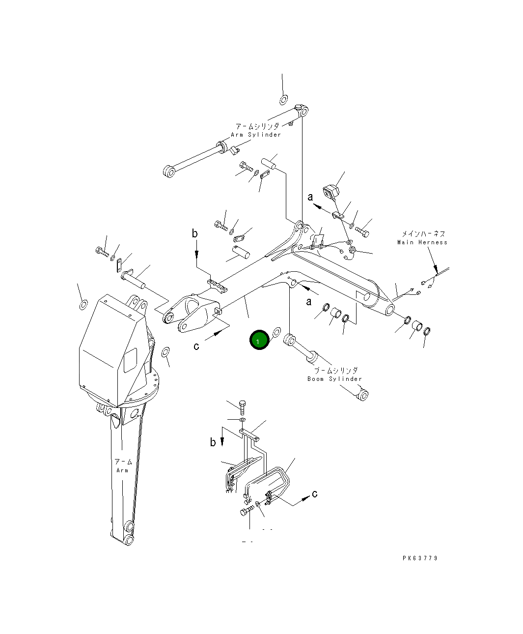 Стрела 20W-70-38110 Komatsu