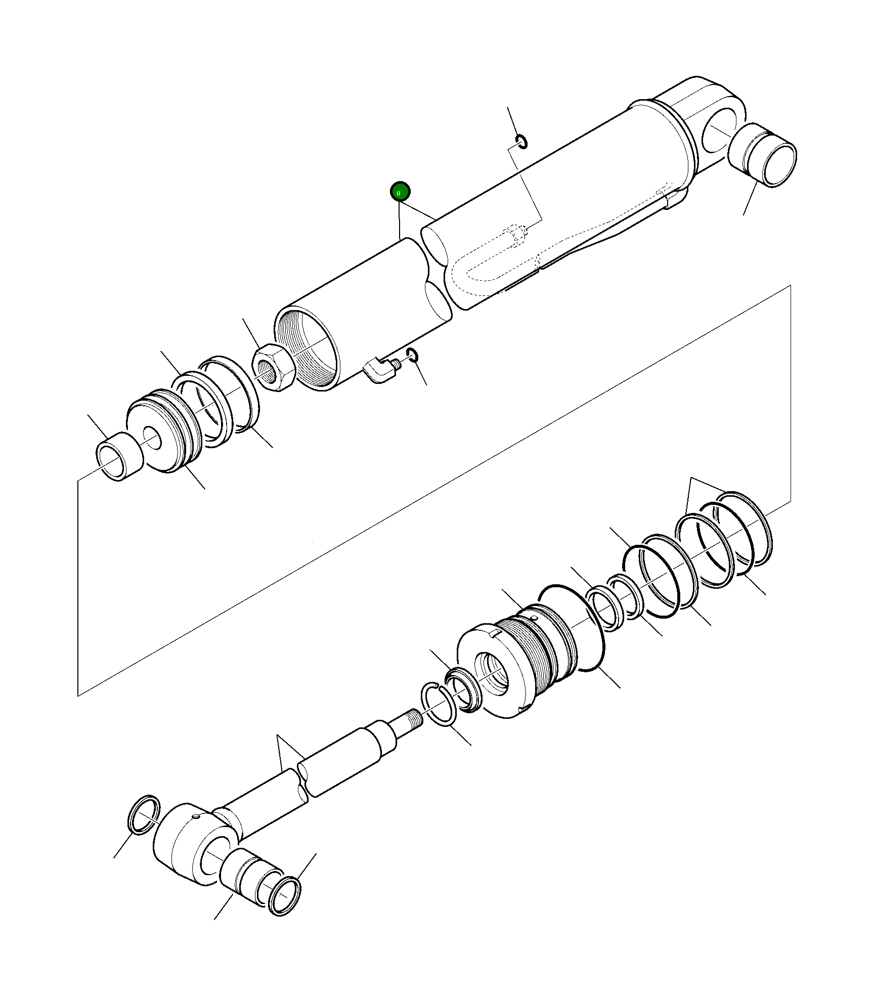 Цилиндр 721-11-12921 Komatsu