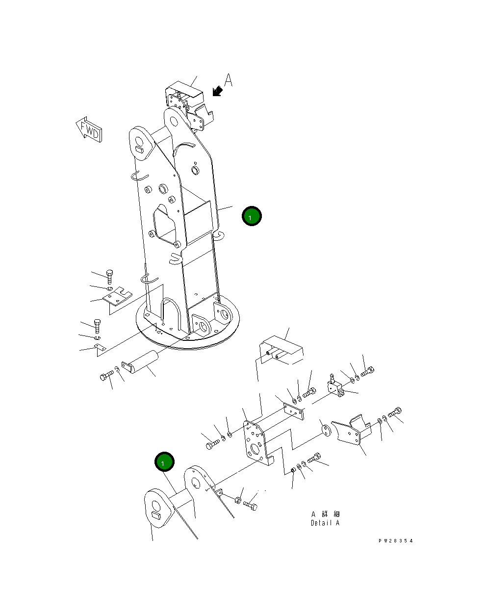 Стойка MH355-1097800 Komatsu