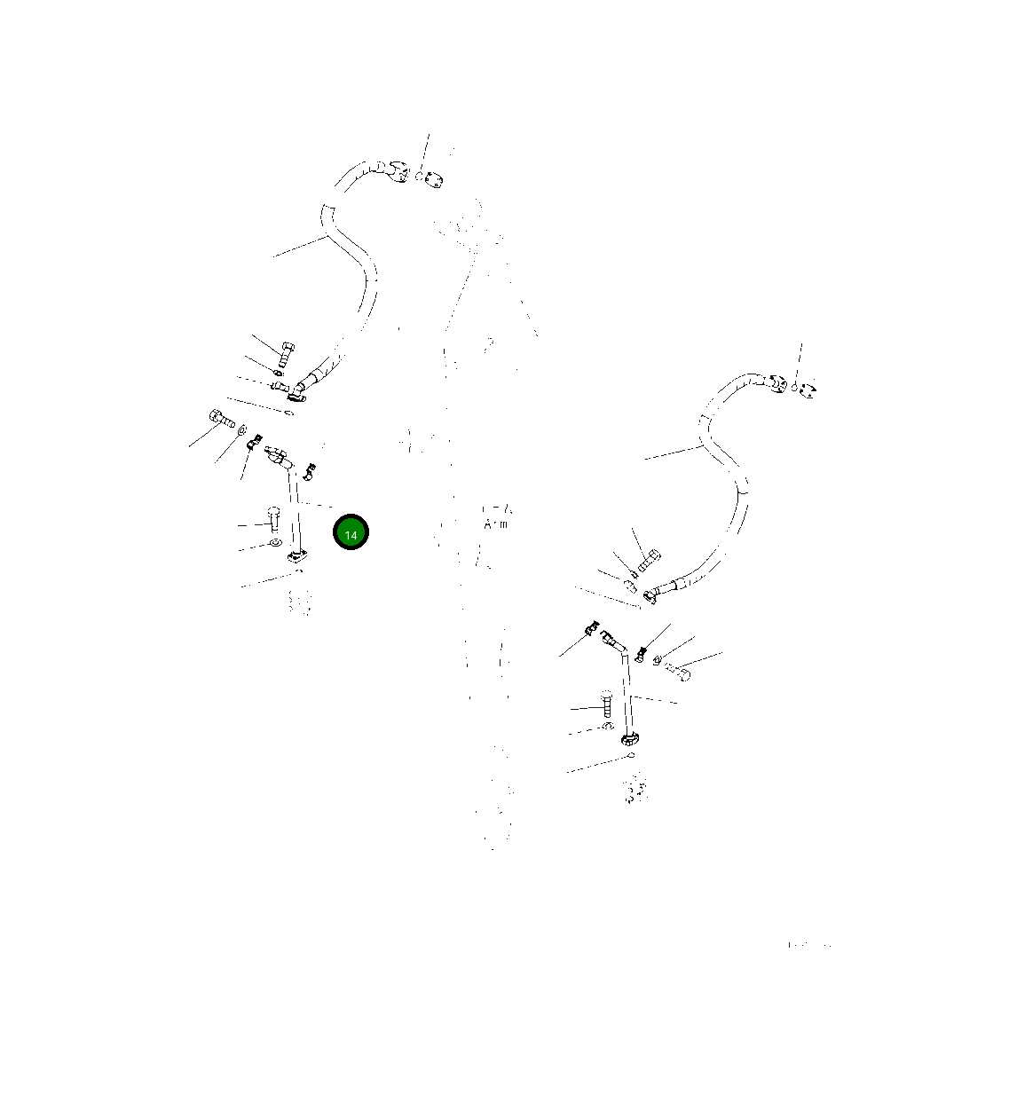 Трубка 208-970-2190 Komatsu