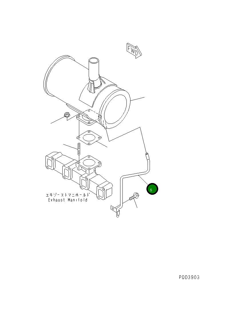 Труба YM129910-13910 Komatsu