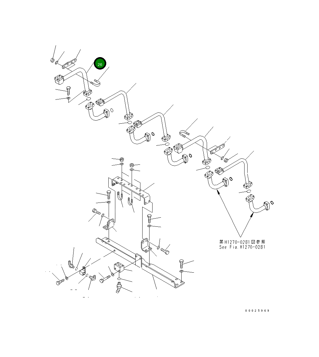 Трубка 208-62-65320 Komatsu