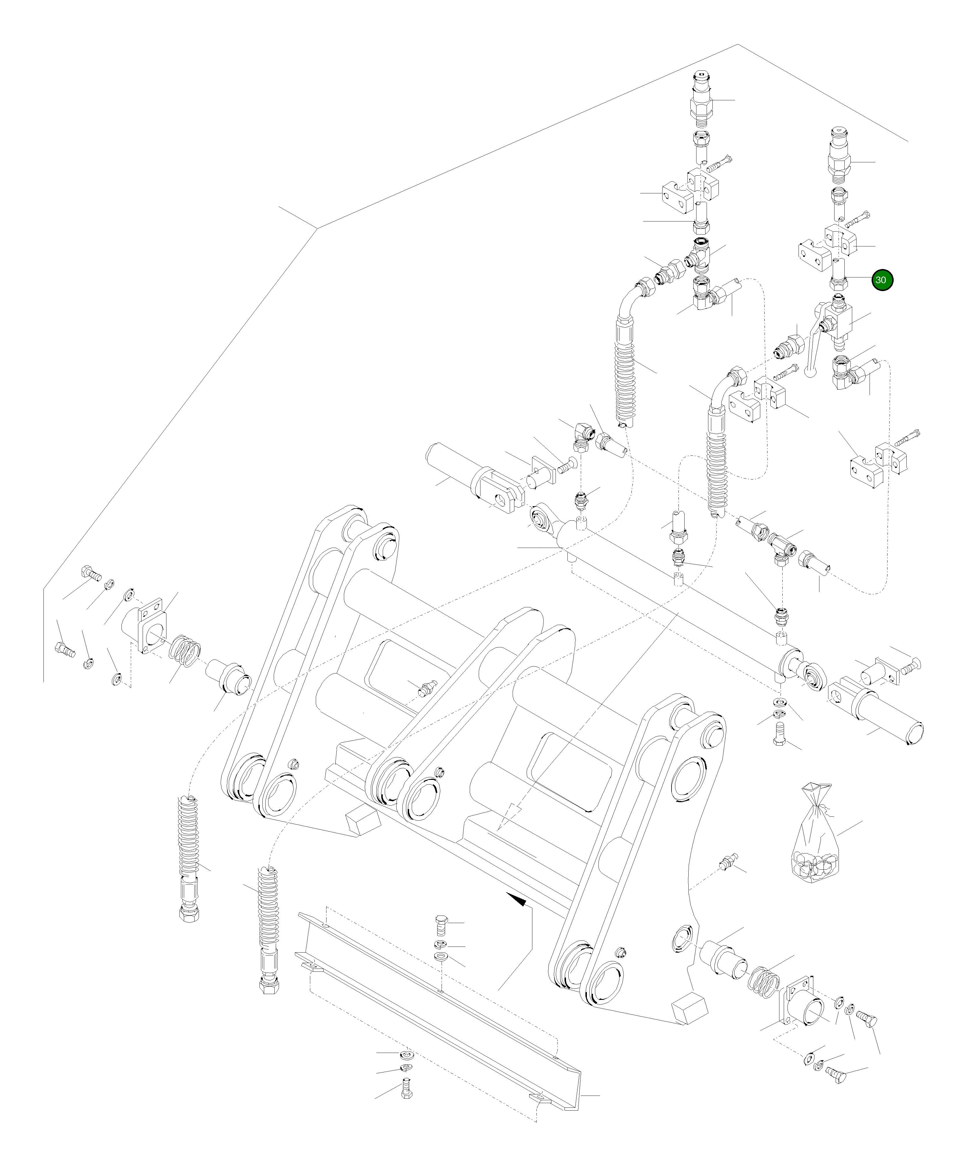 Трубка 42Y-71-H0P98 Komatsu