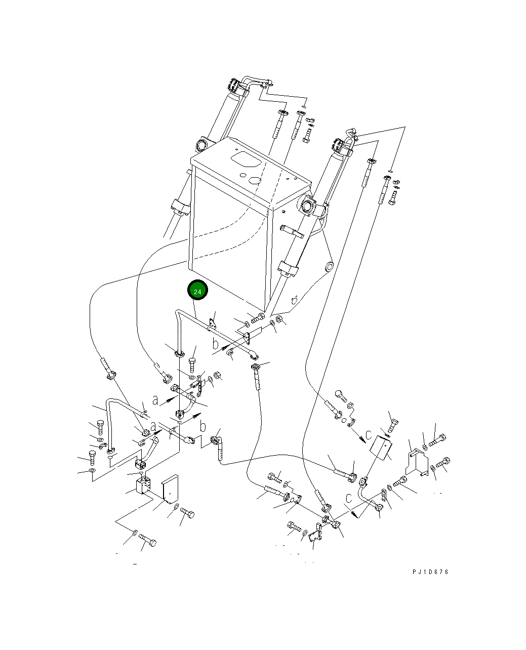 Трубка 195-61-51132 Komatsu