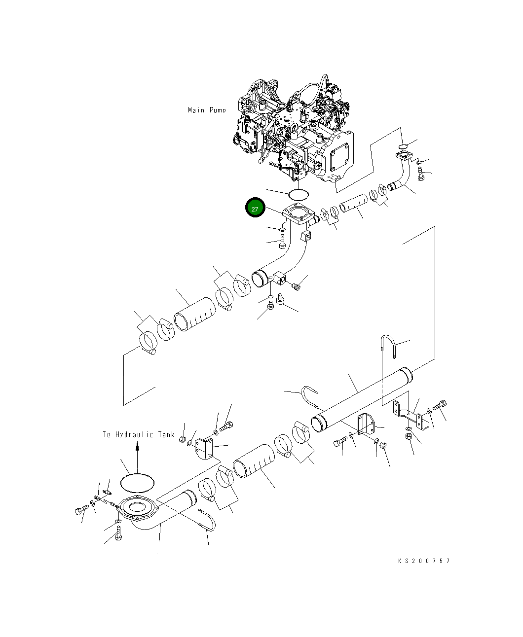Трубка 209-62-KH721 Komatsu