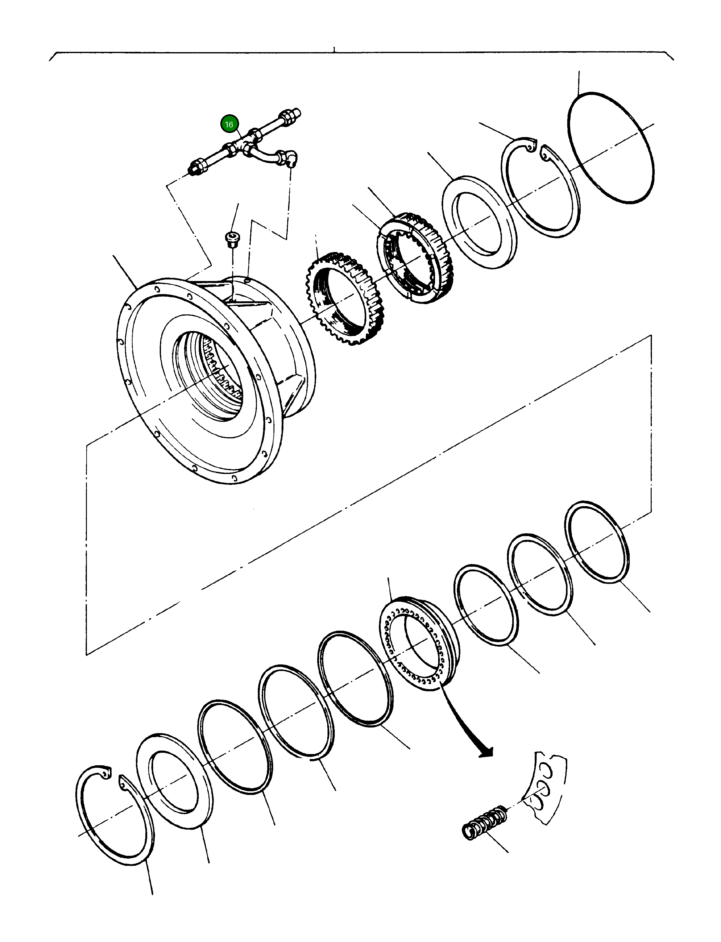Трубка прокачки, в сборе 804 309 73 Komatsu