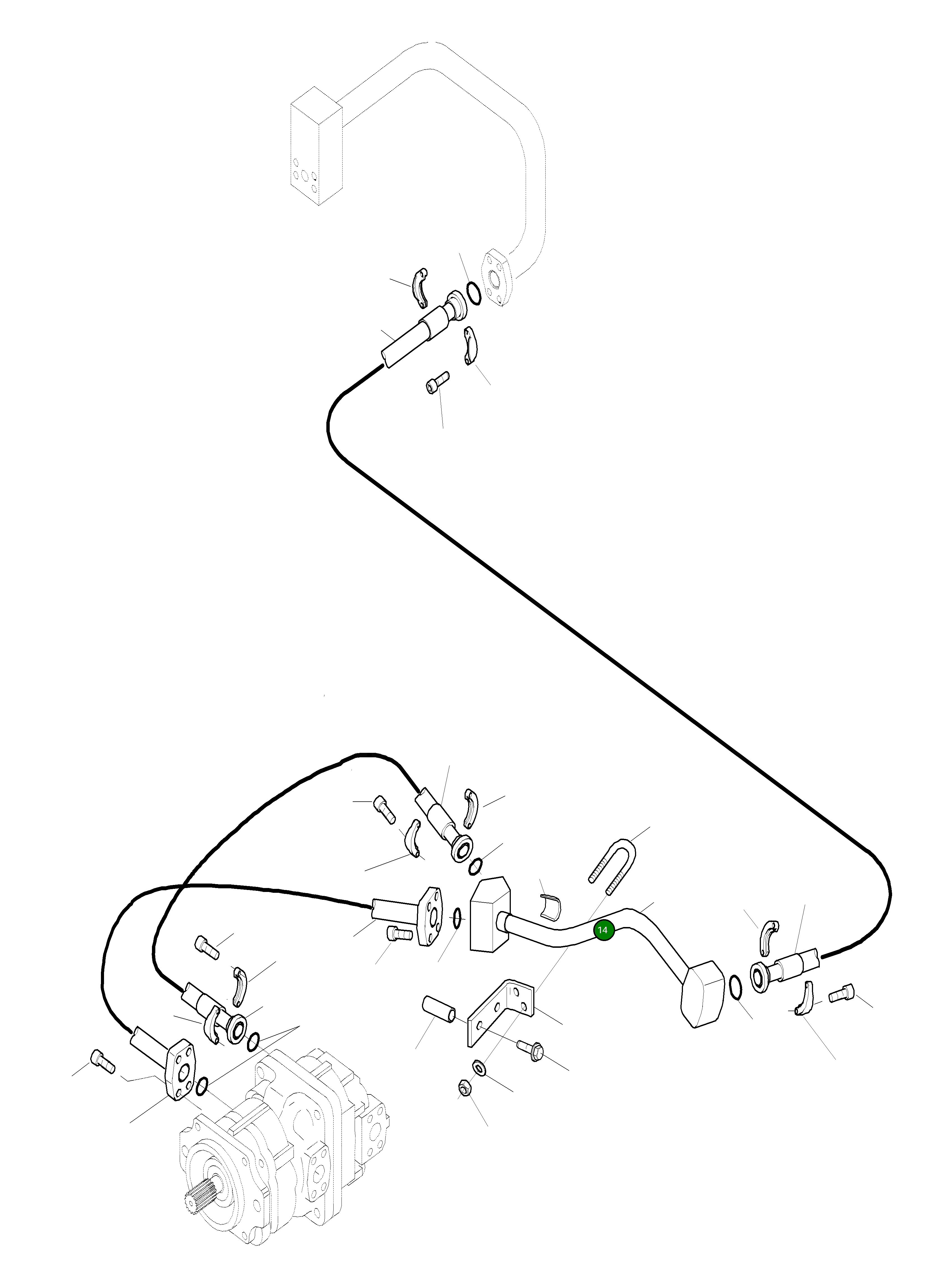 Труба 421-62-H3B70 Komatsu