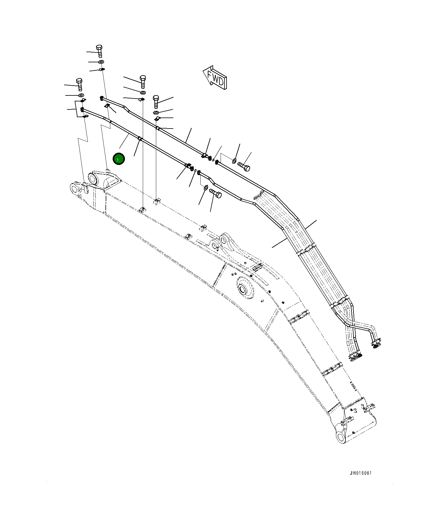Трубка 208-62-76890 Komatsu