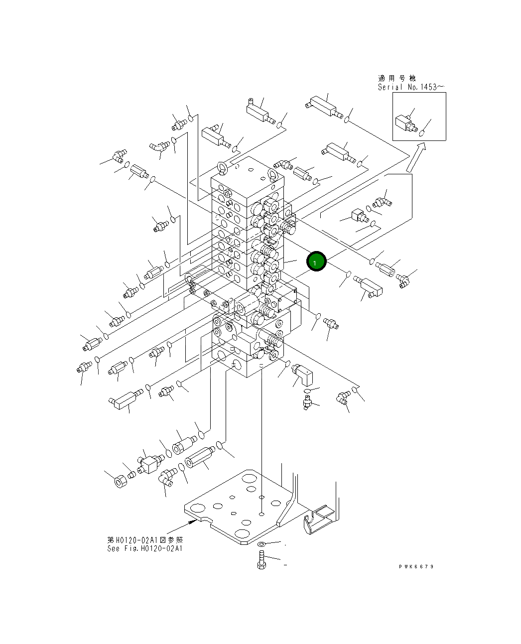 Управляющий клапан 723-1A-12104 Komatsu
