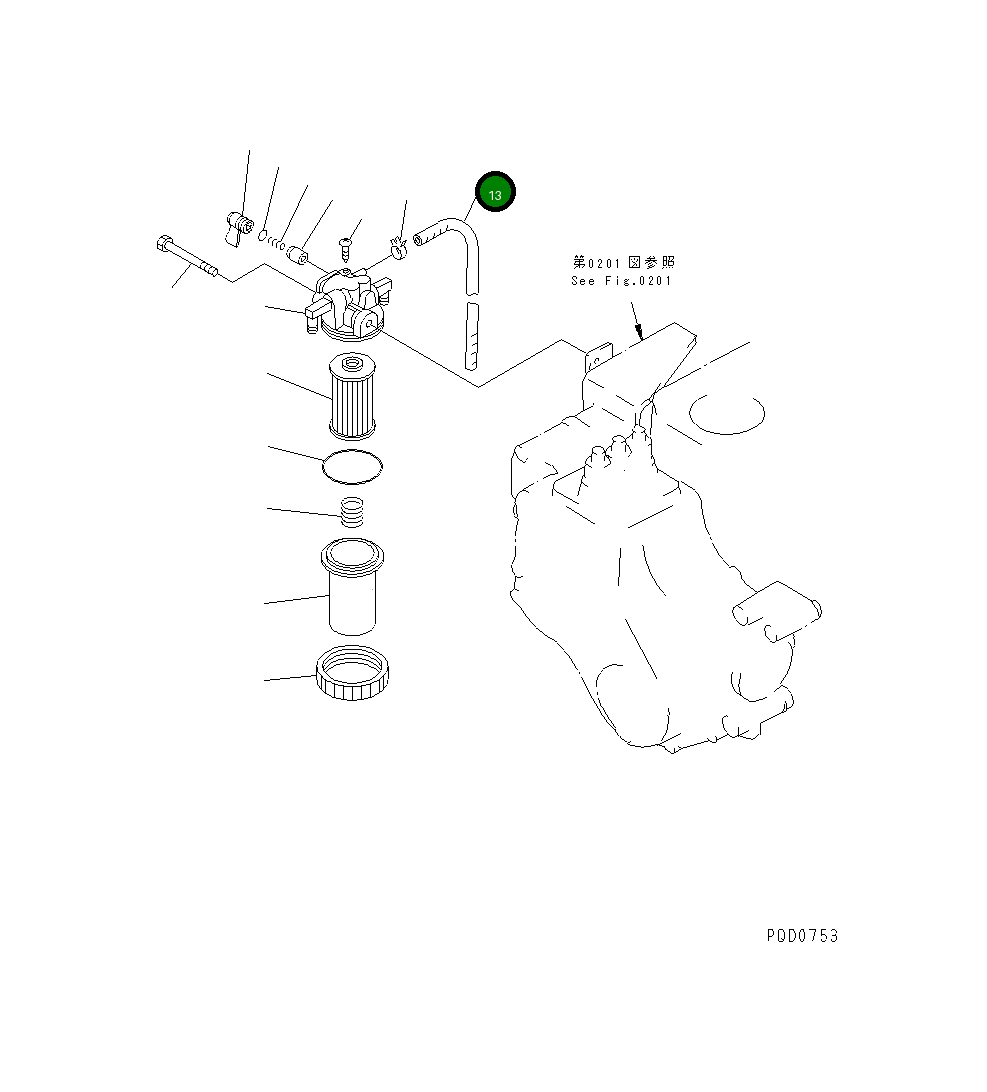 Трубка YM23061-060500 Komatsu