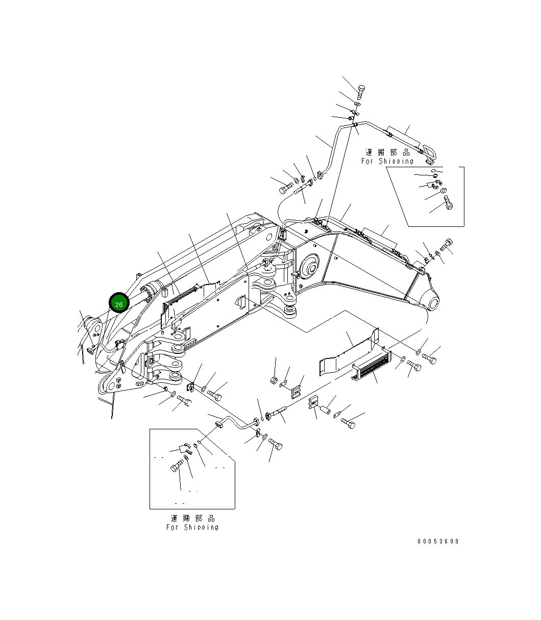 Трубка 208-62-64610 Komatsu