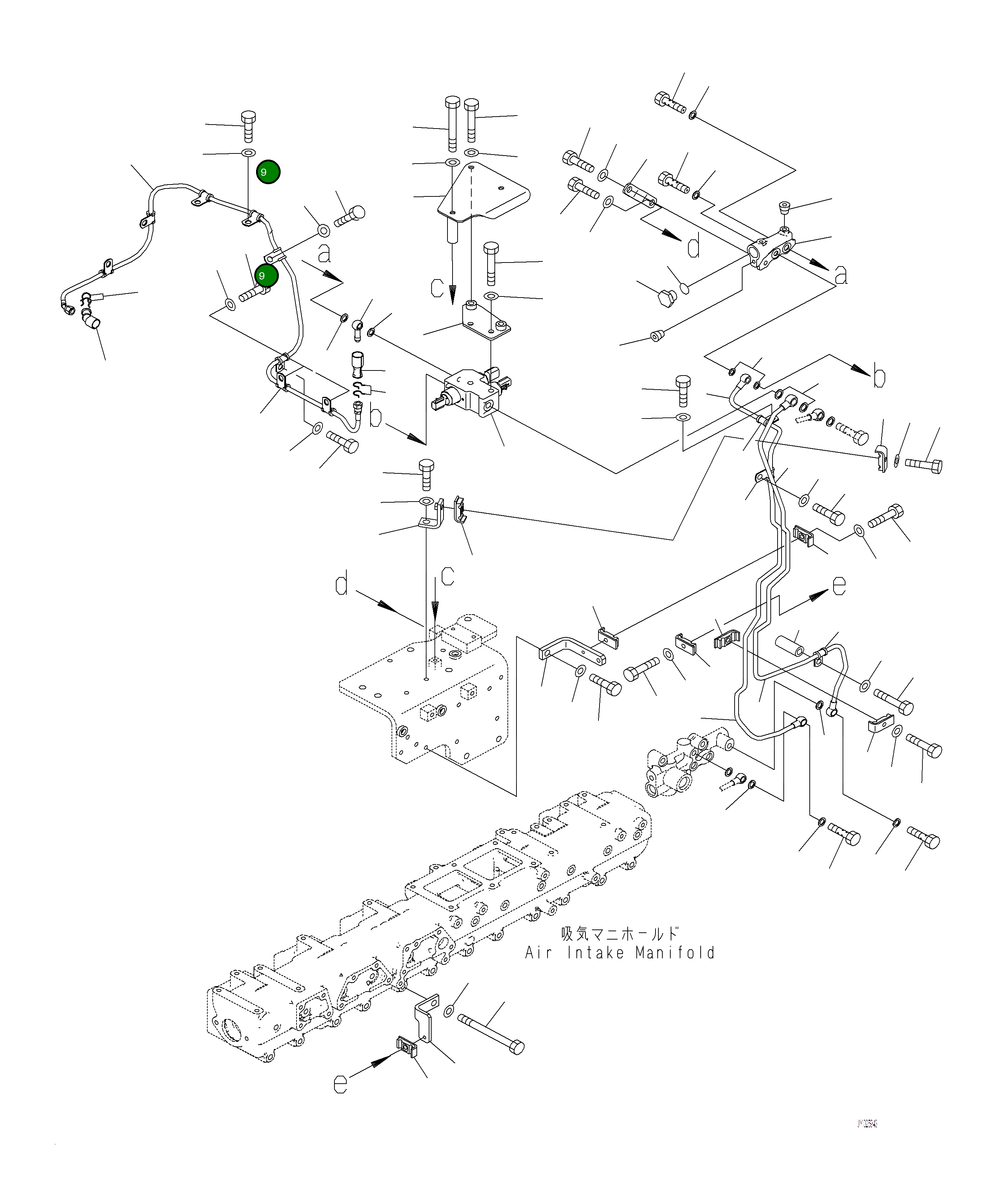 Трубка 6262-71-7380 Komatsu