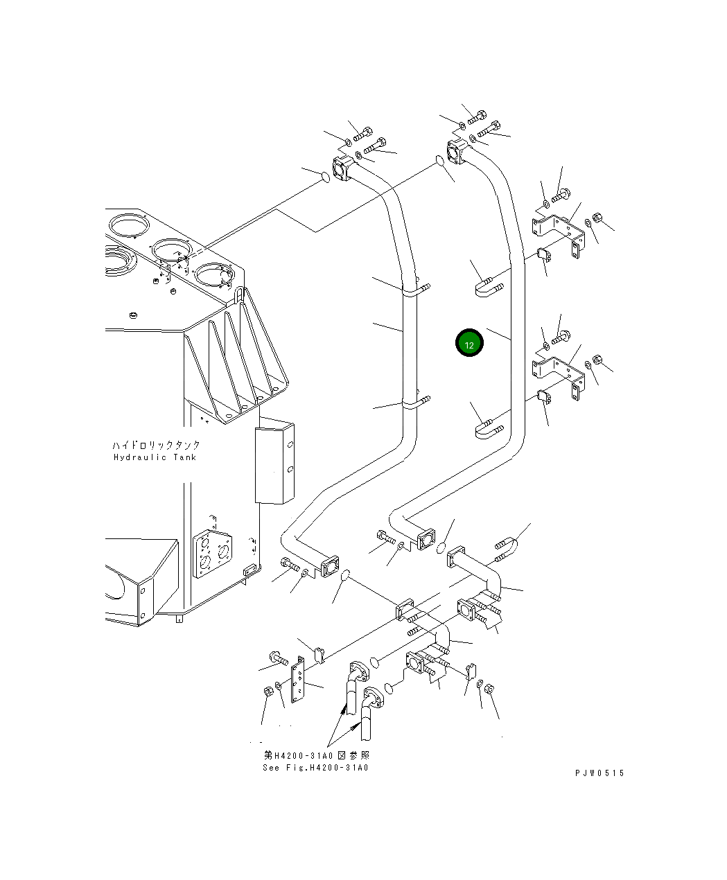 Трубка 42C-62-13753 Komatsu