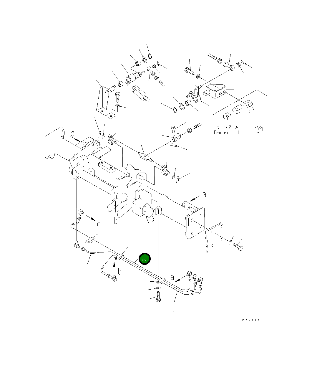 Трубка 154-43-41430 Komatsu