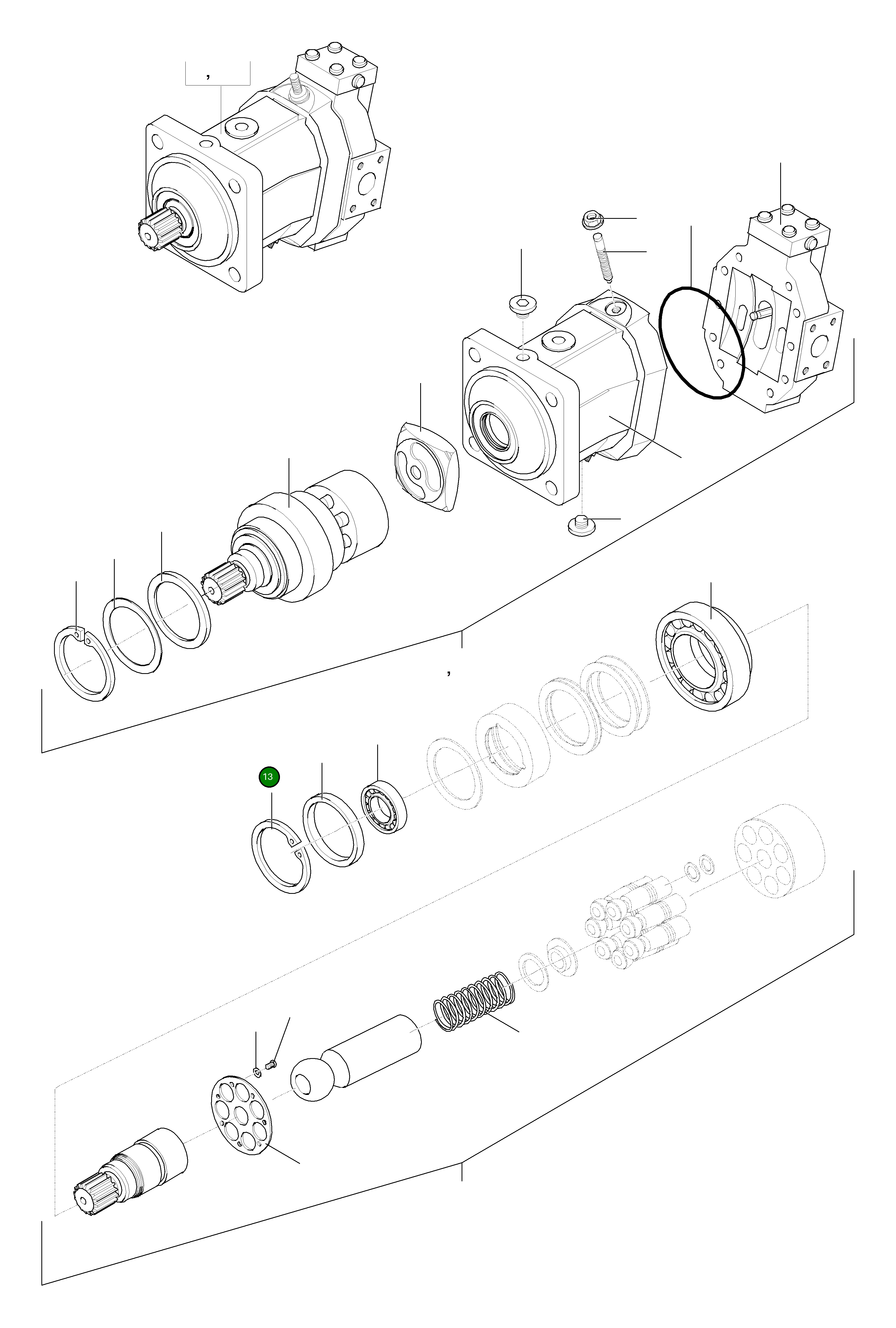 Стопорное кольцо 42U-17-H0P67 Komatsu