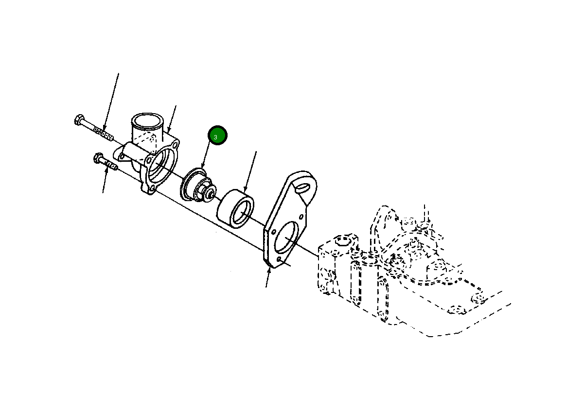 Термостат 1282 700 H1 Komatsu