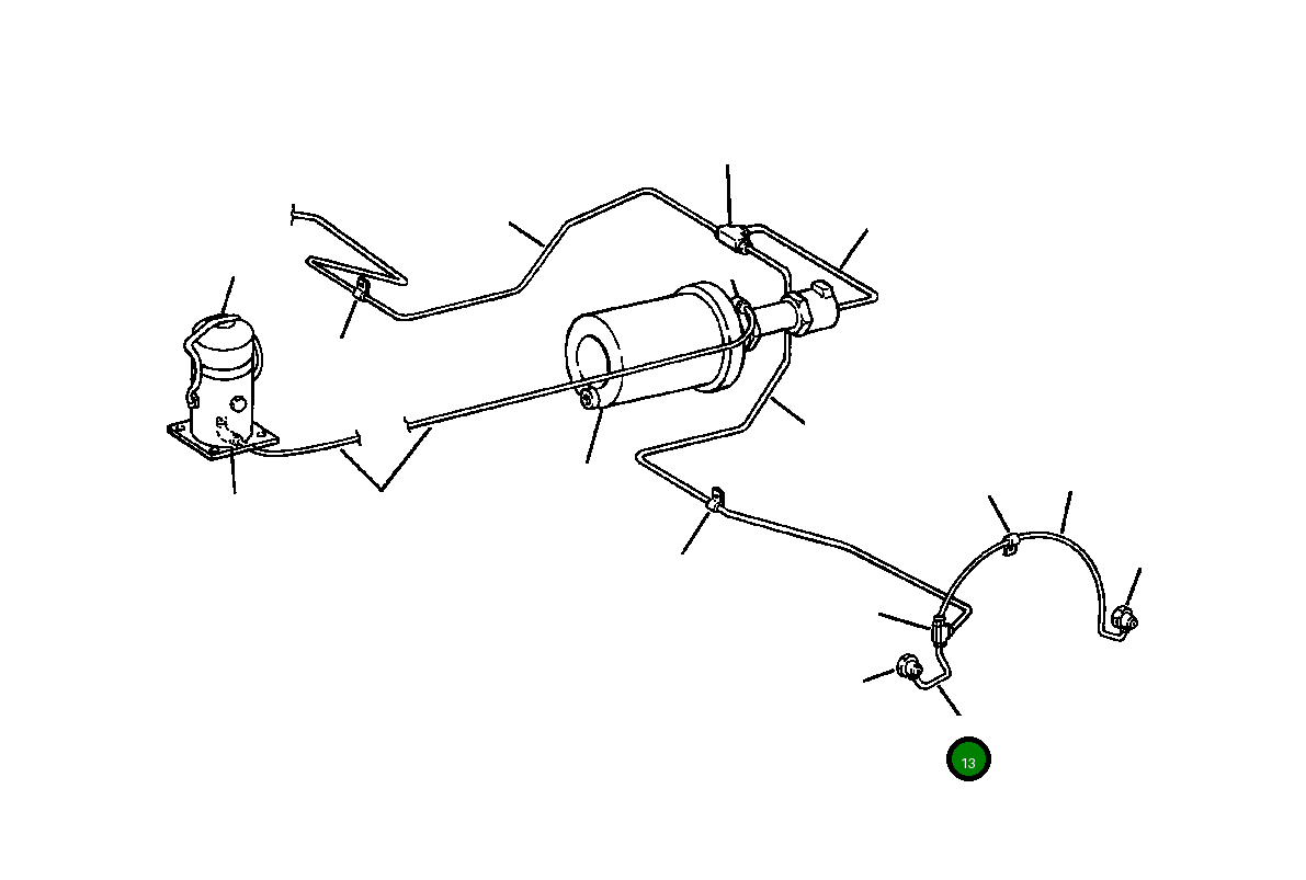 Трубка 1133 804 C1 Komatsu