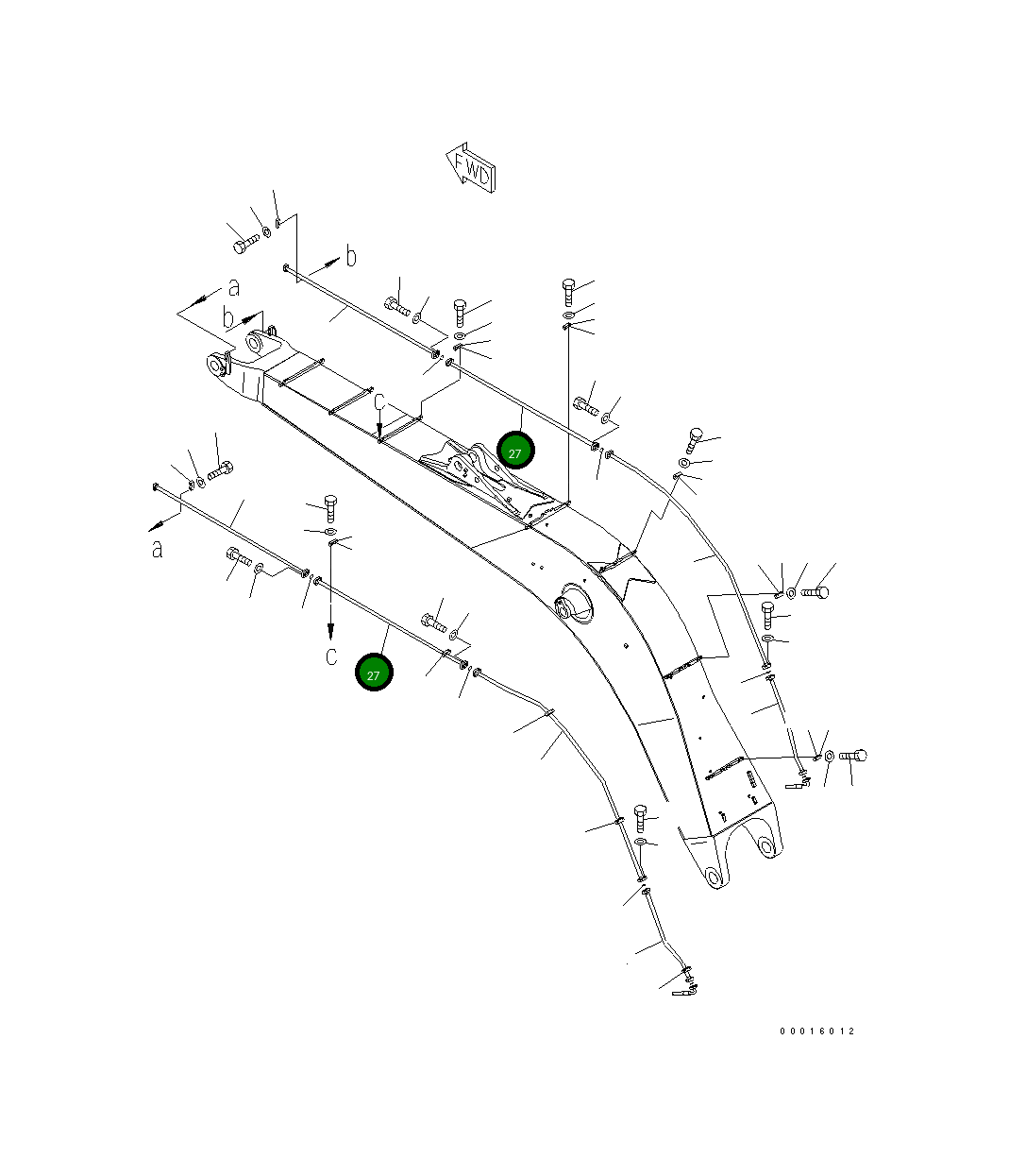 Трубка 209-62-75830 Komatsu