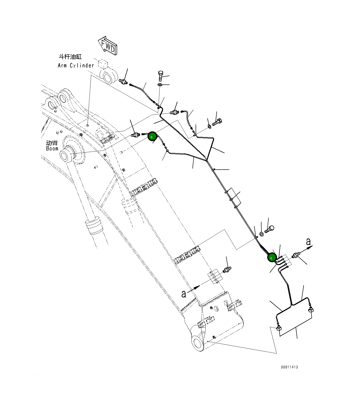 Трубка 208-70-71760 Komatsu