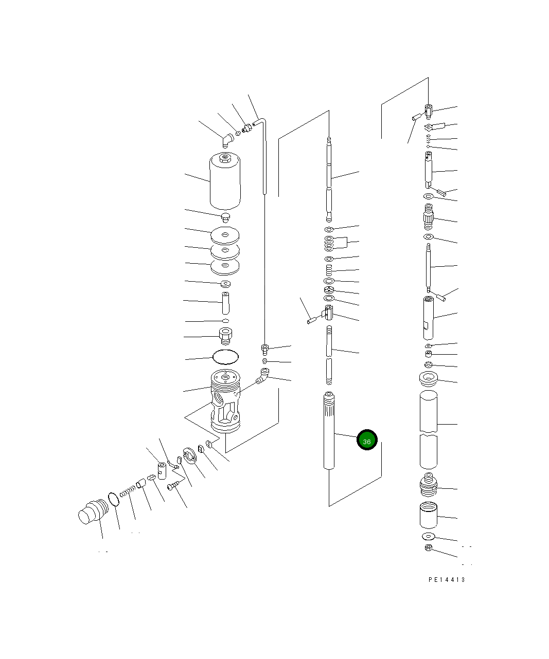 Трубка YU709042-4 Komatsu