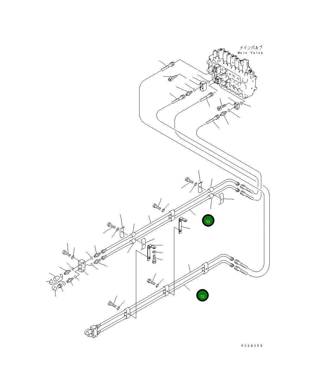 Трубка 8261-62-1111 Komatsu