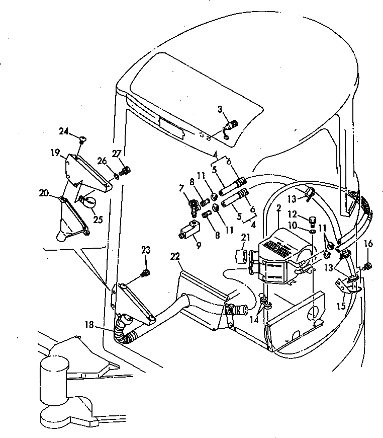 Угловой штуцер YM172732-76161 Komatsu