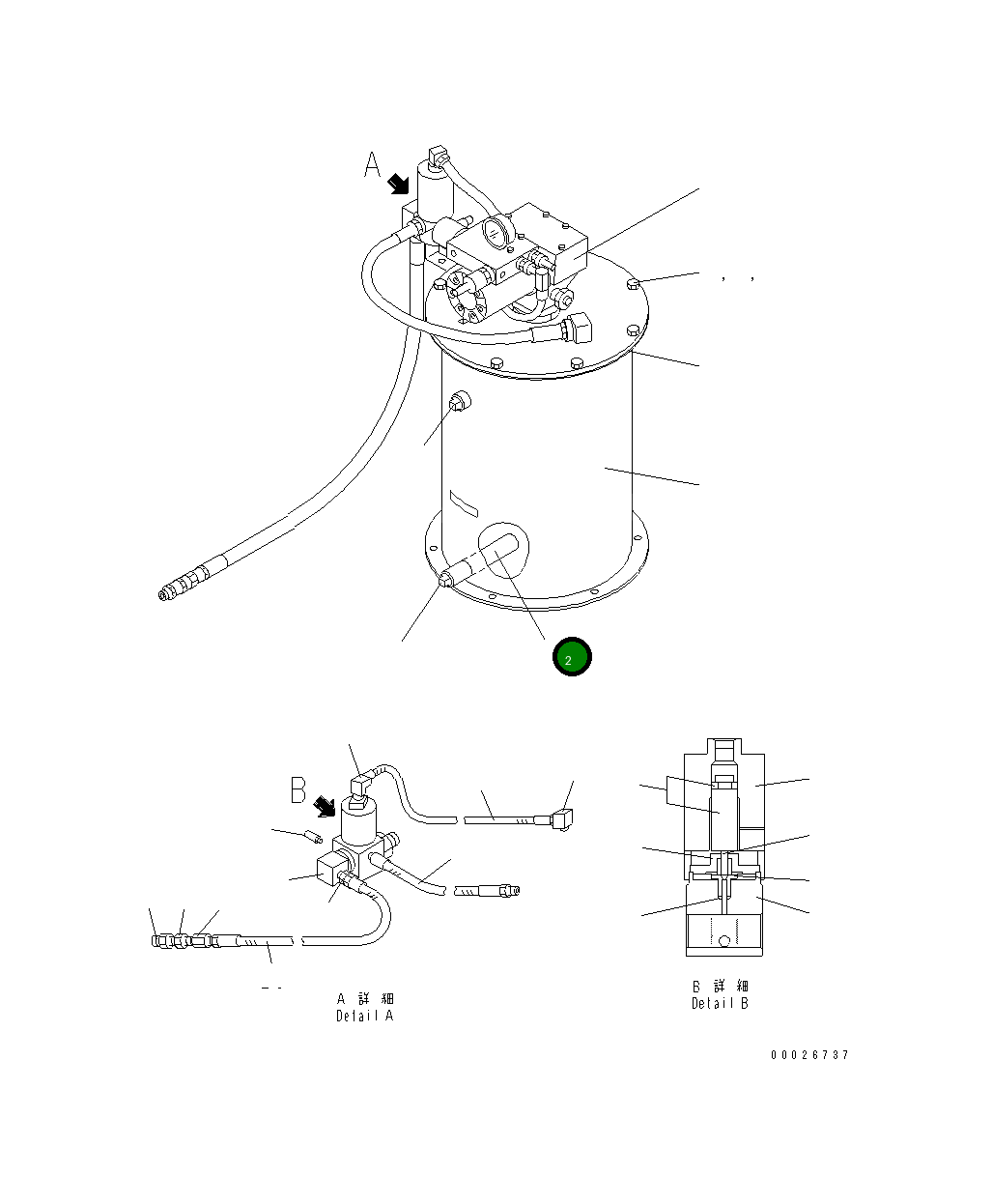 Трубка LI249356 Komatsu