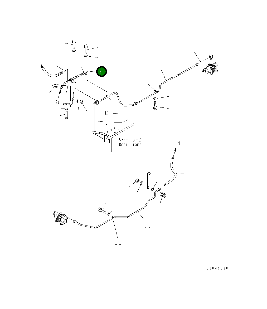 Трубка 421-U44-3581 Komatsu