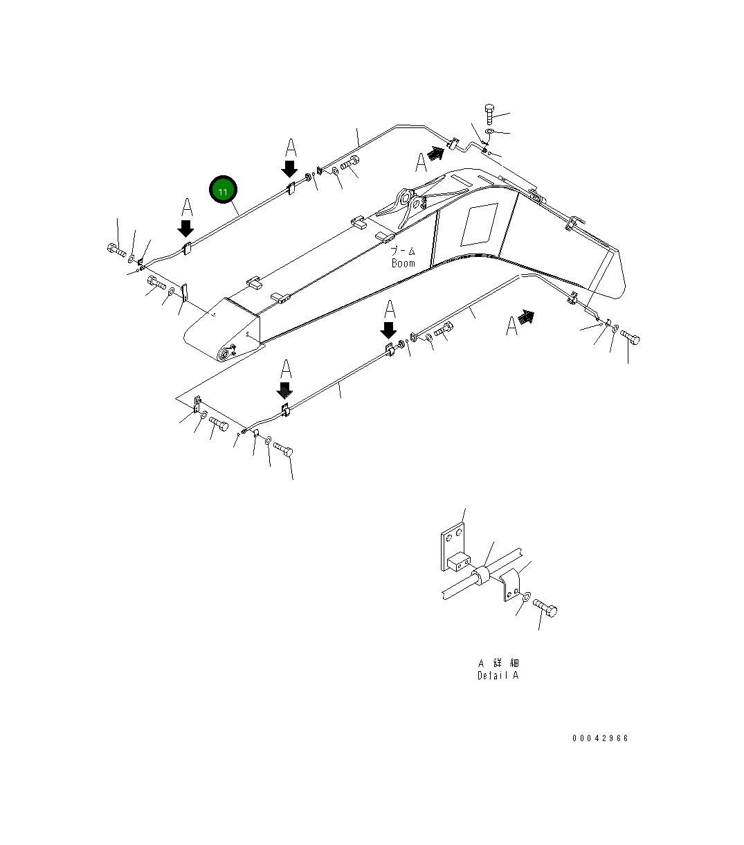 Трубка 206-62-21580 Komatsu
