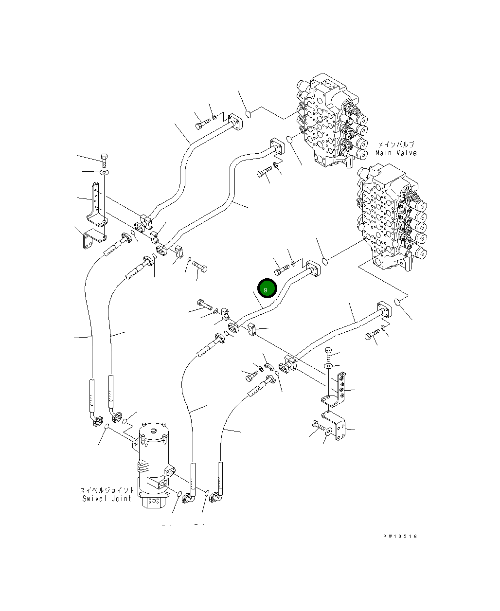 Трубка 209-62-73371 Komatsu