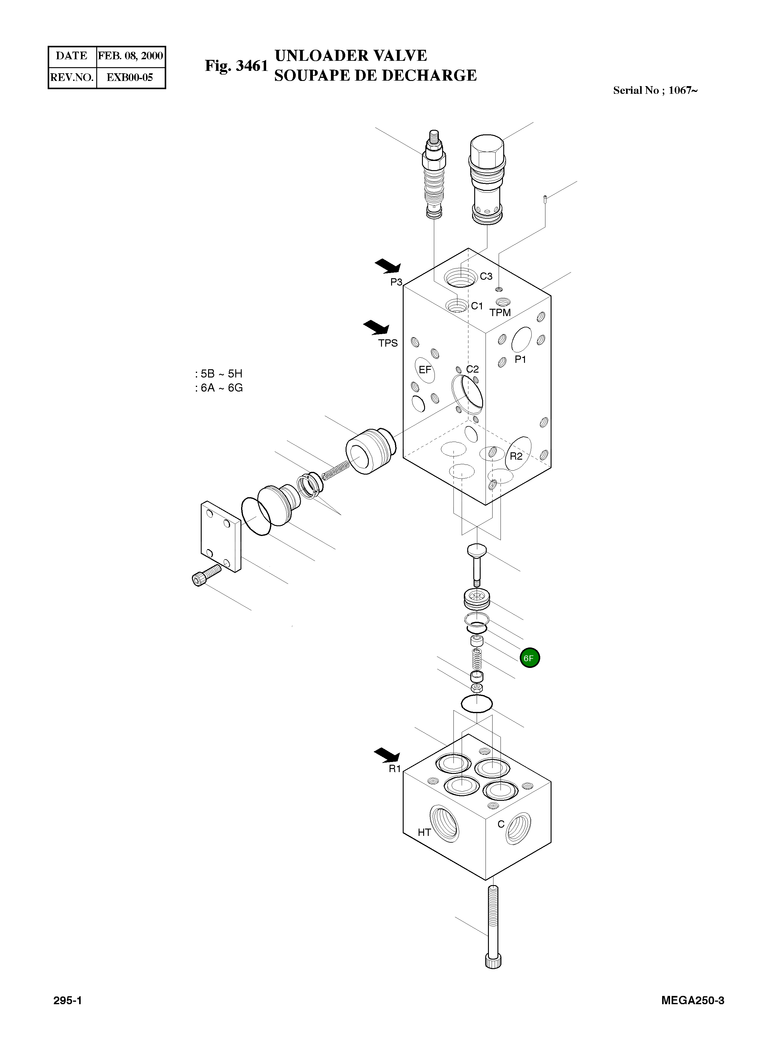 Уплотнительное кольцо KFP-1-A3096-6 Komatsu