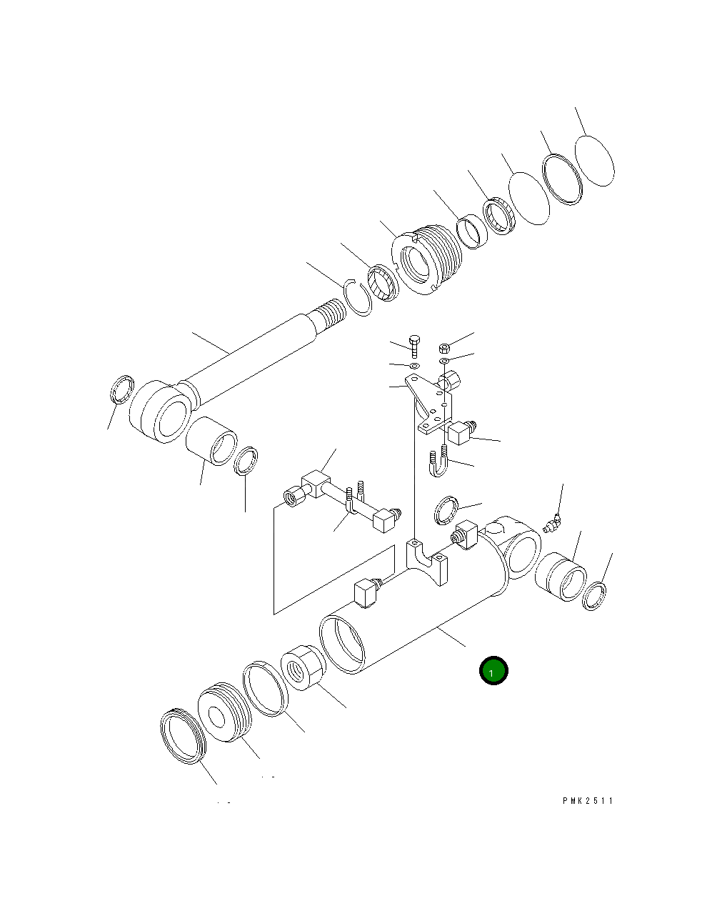 Цилиндр 21J-63-92140 Komatsu