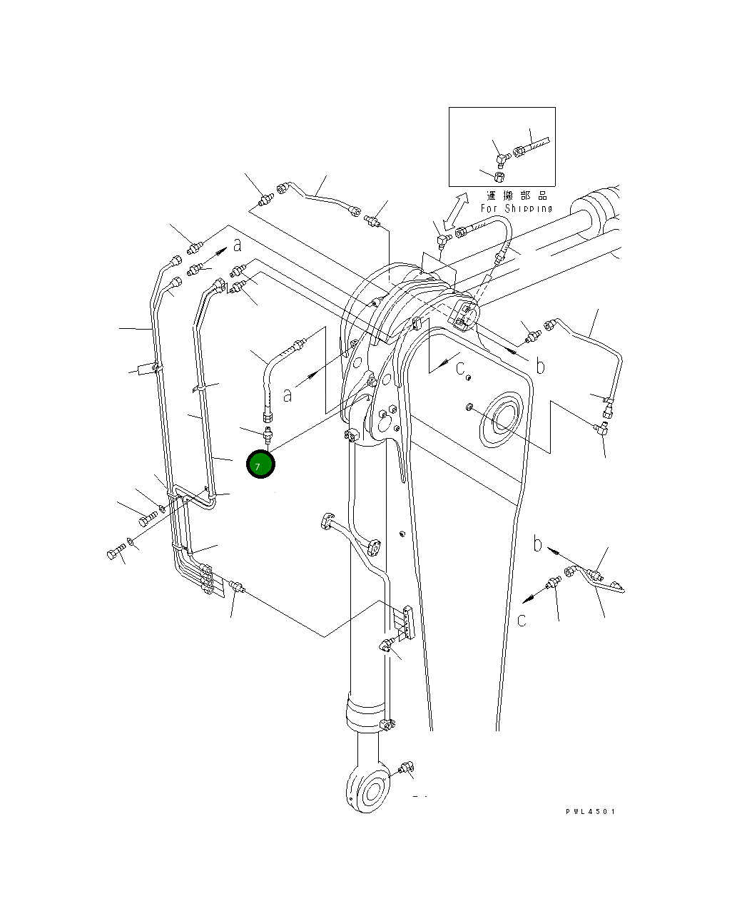 Трубка 209-70-75890 Komatsu