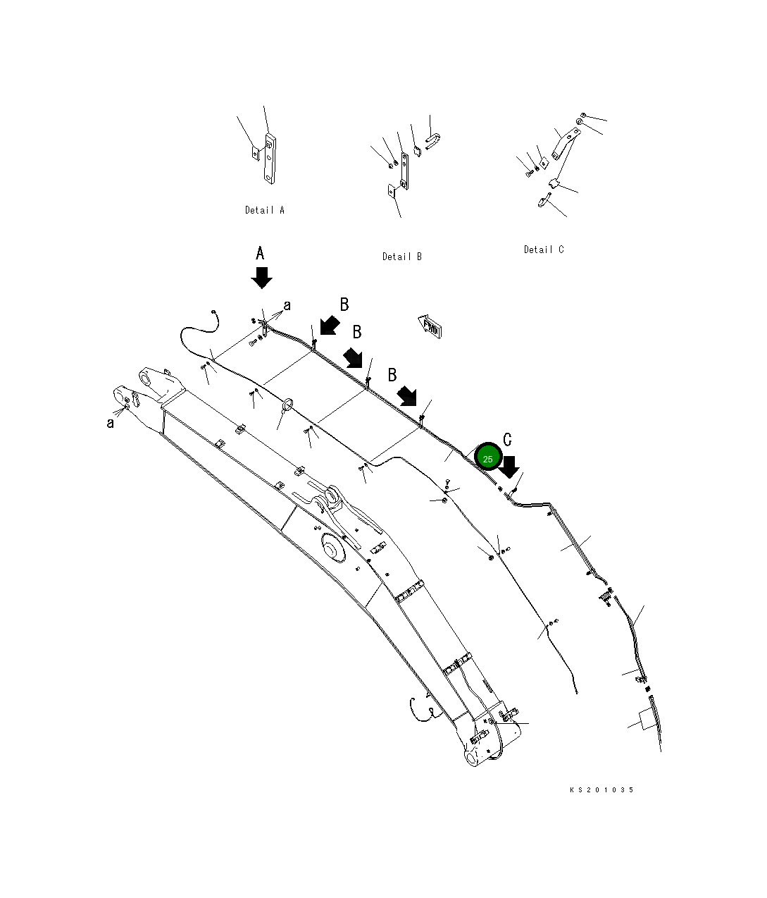 Трубка 208-70-K3180 Komatsu